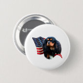 Cavalier King Charles Spaniel Vlag Ronde Button 5,7 Cm (Voorkant /achterkant)