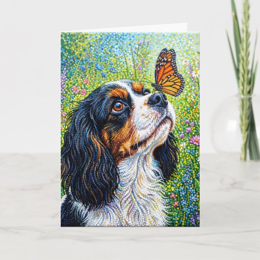 Cavalier King Charles Spaniel Vlindertuin Kaart (Voorkant)
