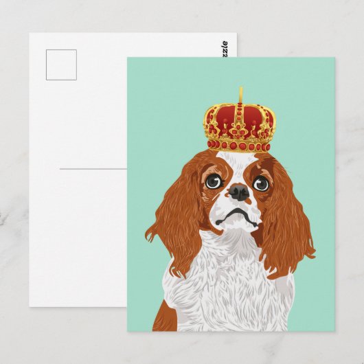 Cavalier King Charles Spaniel voor Hondenliefhebbe Briefkaart (Voorkant / Achterkant)