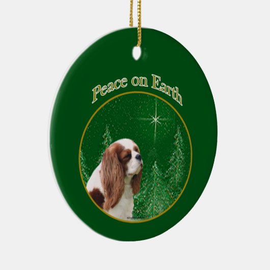 Cavalier King Charles Spaniel Vrede Keramisch Ornament (Rechts)