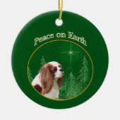 Cavalier King Charles Spaniel Vrede Keramisch Ornament (Voorkant)