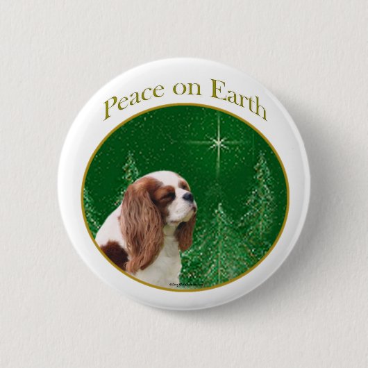 Cavalier King Charles Spaniel Vrede Ronde Button 5,7 Cm (Voorkant)