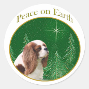 Cavalier King Charles Spaniel Vrede Ronde Sticker