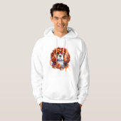 Cavalier King Charles Spaniel Watercolor Kunst Hoodie (Voorkant volledig)
