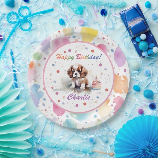 Cavalier King Charles Spaniel Waterverf Bord (Feest)