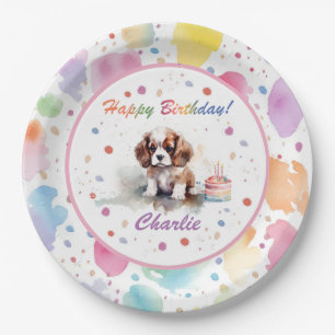 Cavalier King Charles Spaniel Waterverf Bord
