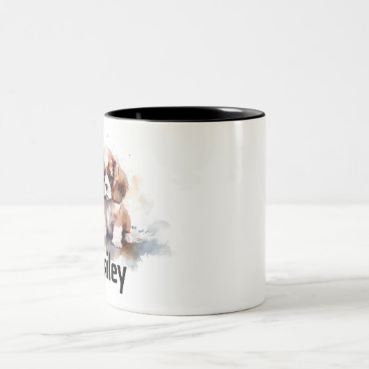 Cavalier King Charles Spaniel Waterverf Mok (Center)