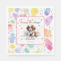 Cavalier King Charles Spaniel Waterverf servetten