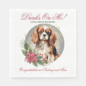 Cavalier King Charles Spaniel Wedding Napkins Servet (Voorkant)