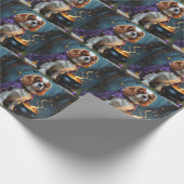 Cavalier King Charles Spaniel Whimsical Halloween Cadeaupapier (Hoek)