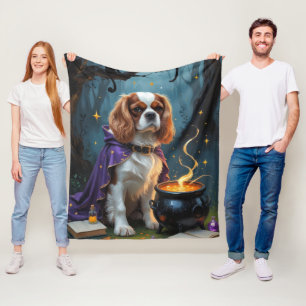 Cavalier King Charles Spaniel Whimsical Halloween  Fleece Deken
