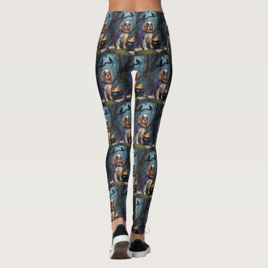 Cavalier King Charles Spaniel Whimsical Halloween Leggings (Achterkant)