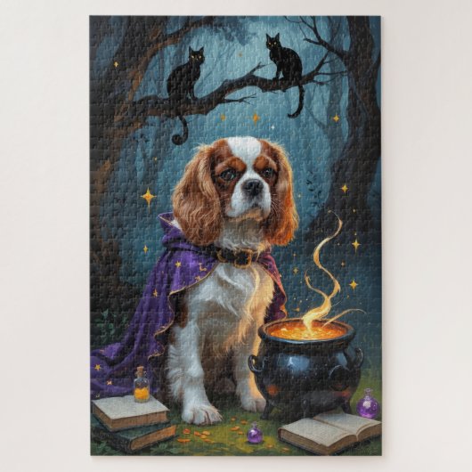 Cavalier King Charles Spaniel Whimsical Halloween Legpuzzel (Verticaal)
