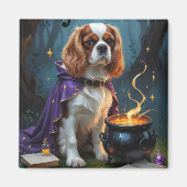 Cavalier King Charles Spaniel Whimsical Halloween Magneet (Voorkant)