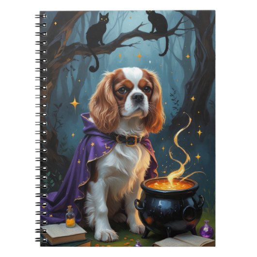 Cavalier King Charles Spaniel Whimsical Halloween Notitieboek (Voorkant)
