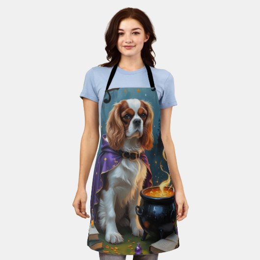 Cavalier King Charles Spaniel Whimsical Halloween Schort (Gedragen)