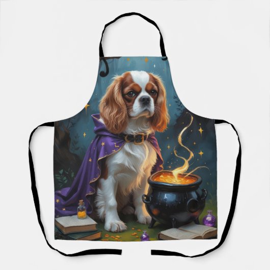 Cavalier King Charles Spaniel Whimsical Halloween Schort (Voorkant)