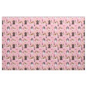 Cavalier King Charles Spaniel wijnroze Stof (Fat Quarter)