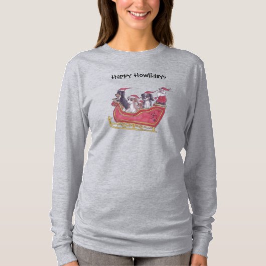 Cavalier King Charles Spaniel Winter Holiday  T-shirt (Voorkant)