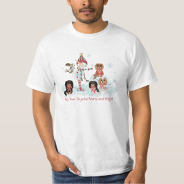 Cavalier King Charles Spaniel Winter Scene  T-shirt