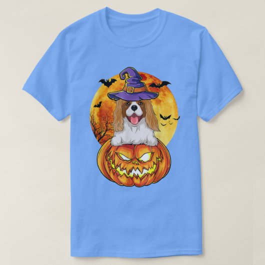 Cavalier King Charles Spaniel Witch Pumpkin Hallow T-shirt (Design voorkant)