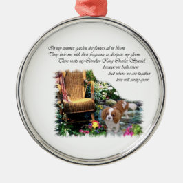 Cavalier King Charles Spaniel Zomer Tuin Metalen Ornament
