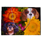 Cavalier King Charles Spaniel Zonnebloemen Groot Cadeauzakje (Achterkant)