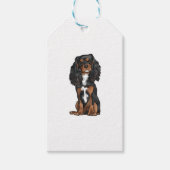 Cavalier King Charles Spaniel - Zwart en Tan Cadeaulabel (Voorkant)