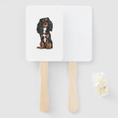 Cavalier King Charles Spaniel - Zwart en Tan Handwaaier (Voorkant en achterkant)