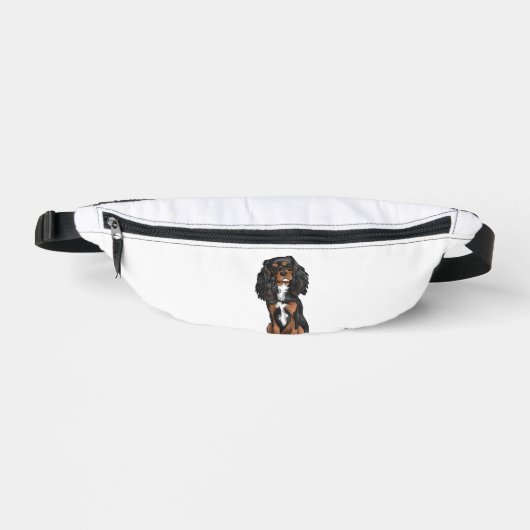 Cavalier King Charles Spaniel - Zwart en Tan Heuptasje (Voorkant)