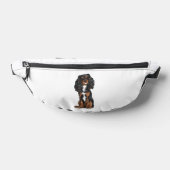 Cavalier King Charles Spaniel - Zwart en Tan Heuptasje (Liggend)