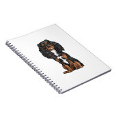 Cavalier King Charles Spaniel - Zwart en Tan Notitieboek (Rechterzijde)