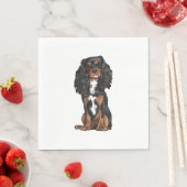 Cavalier King Charles Spaniel - Zwart en Tan Servet (Insitu)