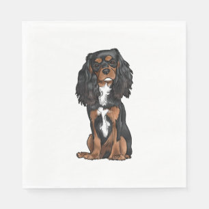 Cavalier King Charles Spaniel - Zwart en Tan Servet