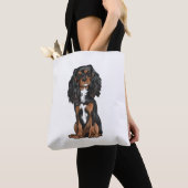 Cavalier King Charles Spaniel - Zwart en Tan Tote Bag (Dichtbij)