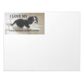 Cavalier_King_Charles_Spaniel zwarte en witte lief Notitieblok (Voorkant)