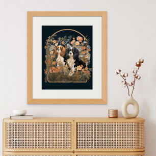 Cavalier King Charles Spaniels Antiek wandtapijt Poster
