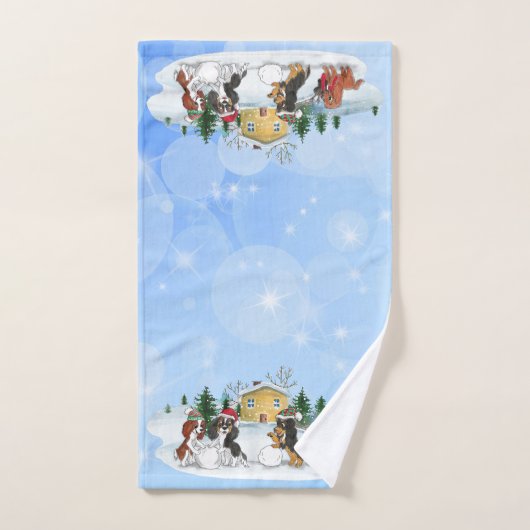 Cavalier King Charles Spaniels Bouwen van een Snee Bad Handdoek (Handdoek)