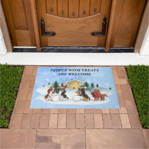 Cavalier King Charles Spaniels Bouwen van een Snee Deurmat