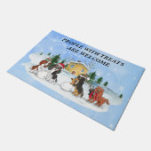 Cavalier King Charles Spaniels Bouwen van een Snee Deurmat (Schuin)