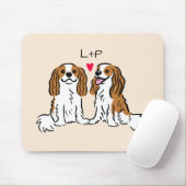 Cavalier King Charles Spaniels Dogs met Jouw tekst Muismat (Met muis)