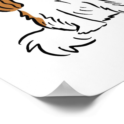 Cavalier King Charles Spaniels Dogs met Jouw tekst Poster (Hoek)