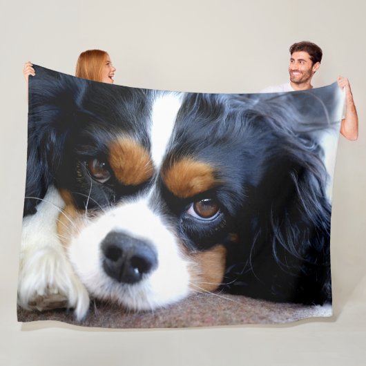 CAVALIER KING CHARLES SPANIËLS FLEECE DEKEN (In situ)
