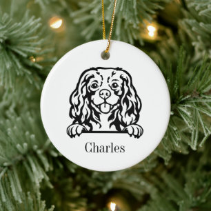 Cavalier King Charles Spaniels hond Keramisch Ornament