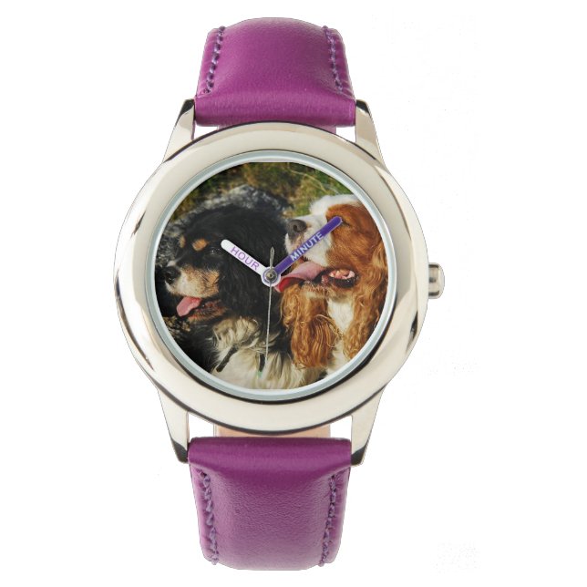Cavalier King Charles Spaniels Horloge (Voorkant)
