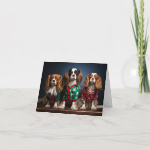 Cavalier King Charles Spaniels Kerst Kaart