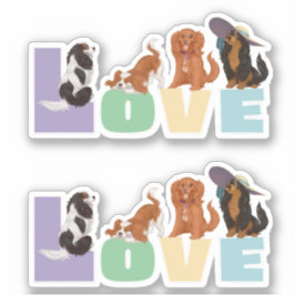 Cavalier King Charles Spaniels Liefde Sticker
