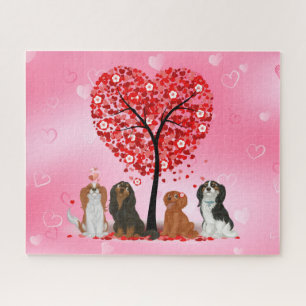Cavalier King Charles Spaniels Love and Valentijn Legpuzzel