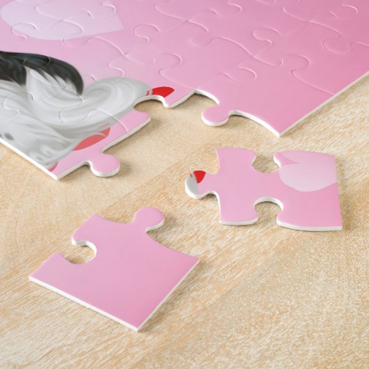 Cavalier King Charles Spaniels Love and Valentijn Legpuzzel (Zijkant)