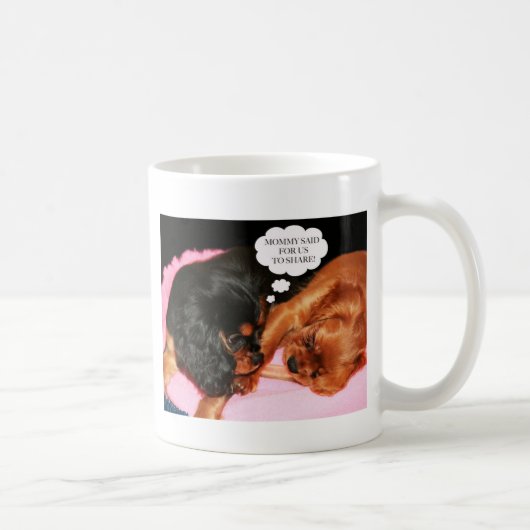 Cavalier King Charles Spaniels Puppies Koffiemok (Rechts)